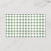 Little Sprout Diaper Raffle Gingham Baby shower Informatiekaartje (Achterkant)