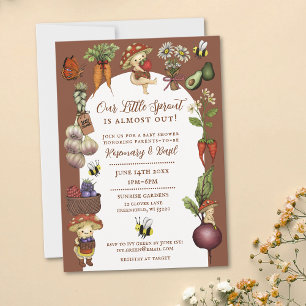 Little Sprout Farmer's Market Koppel Baby Shower Kaart