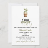 Little Sprout on the Way Baby Shower Invitation (Devant)