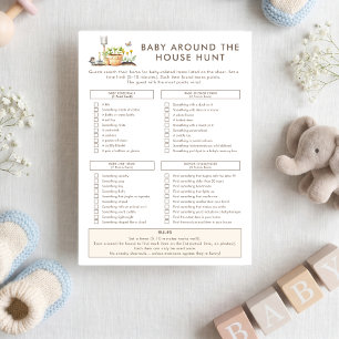 Little Sprout Scavenger Hunt Kaart Baby Shower