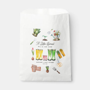 Little Sprout Tuinieren Baby shower Roze laarzen Bedankzakje