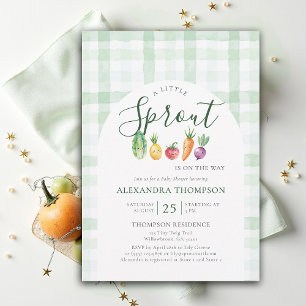 Little Sprout Watercolor Produce Arch Baby Shower Kaart