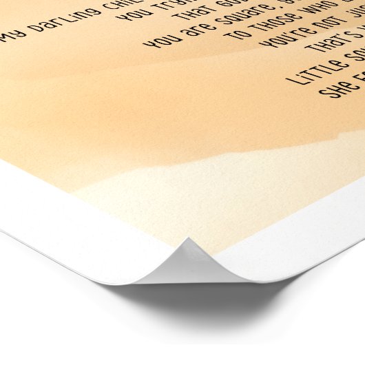 "Little Square Peg" door Margaret Ortiz Poster (Hoek)