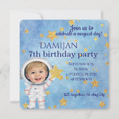 Little Star Astronaut Birthday Party Invitation (Devant)
