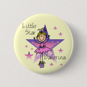 Little Star Ballerina - Blond Hair Ronde Button 5,7 Cm