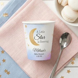 Little Star Brewing Baby Shower Papieren Bekers