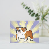 Little Star Bulldog Briefkaart (Staand voorkant)