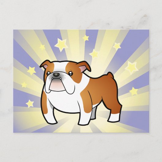 Little Star Bulldog Briefkaart (Voorkant)