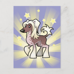 Little Star Chinese Crested (haarloos) Briefkaart