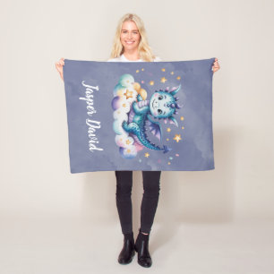 Little Star Dragon Boy Baby shower Gift Fleece Deken