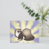 Little Star Ferret Briefkaart (Staand voorkant)