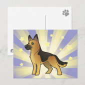 Little Star German Shepherd Briefkaart (Voorkant / Achterkant)