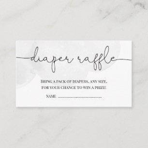 Little Star Grey Baby shower Diaper Raffle Informatiekaartje
