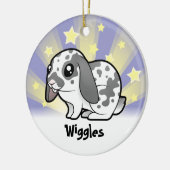 Little Star Rabbit (floppy ear glans) Keramisch Ornament (Links)