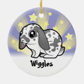 Little Star Rabbit (floppy ear glans) Keramisch Ornament (Achterkant)