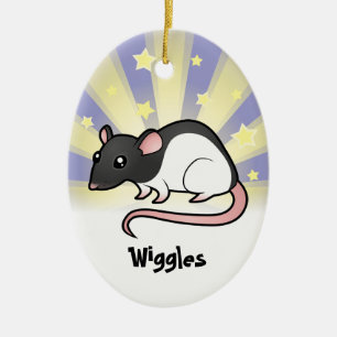 Little Star Rat (je huisdiernaam toevoegen) Keramisch Ornament