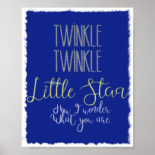 Little Star Silver en Clouds Poster