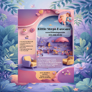 Little Steps Daycare Preschool Logo Klein Zakelijk Flyer