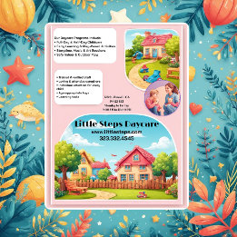 Little Steps Kinderopvang Bedrijfslogo Modern Aang Flyer