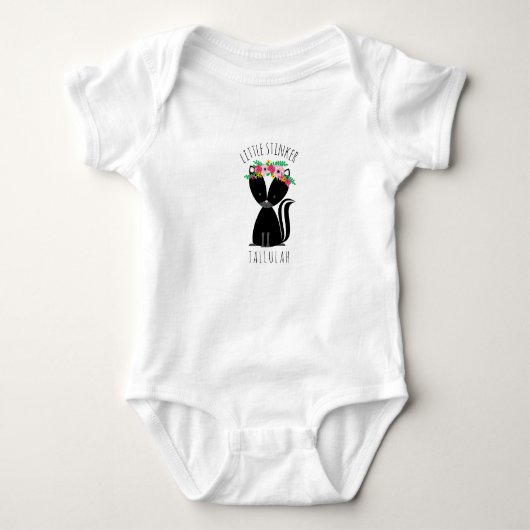 Little Stinker Personalized Baby Skunk Romper (Voorkant)