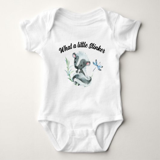Little Stinker Skunk Animal Baby Bodysuit (Voorkant)