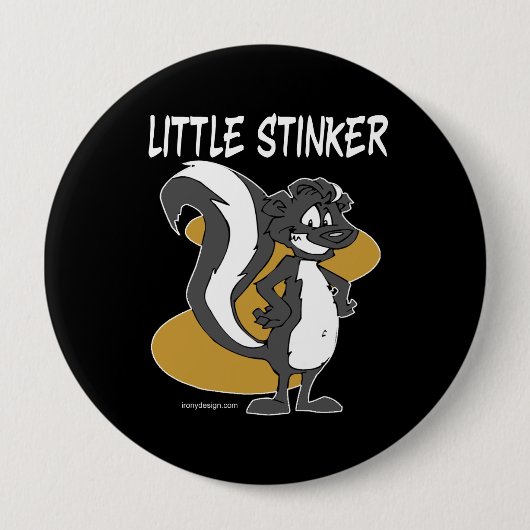 Little Stinker Skunk Ronde Button 4,0 Cm (Voorkant)