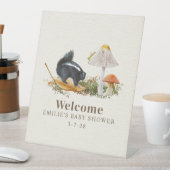 Little Stinker Woodland Skunk Boy Baby shower Reclamebord Met Voetstuk (Insitu)