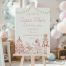 Little Sugar Plum 1e verjaardagsfeest welkomstbord