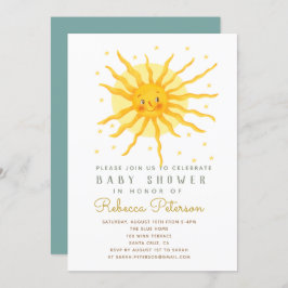 Little Sun Baby shower Invitation Kaart