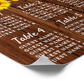 Little Sunflower 1st Birthday Seating Chart Poster (Hoek)