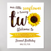 Little Sunflower 2e Affiche de bienvenue d'anniver (Devant)
