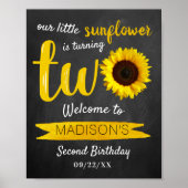 Little Sunflower 2e Affiche de bienvenue d'anniver (Devant)