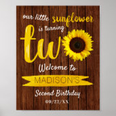 Little Sunflower 2e verjaardag Poster (Voorkant)