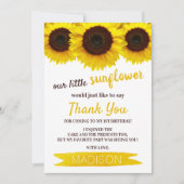 Little Sunflower Birthday Bedankkaart (Voorkant)
