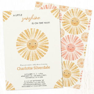 Little Sunshine Baby shower Invitation Kaart
