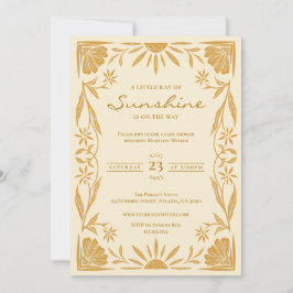 Little Sunshine Baby shower Invitation Kaart