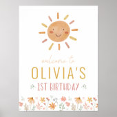 Little Sunshine Birthday Welcome Poster (Voorkant)