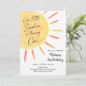 Little Sunshine Boho Birthday Kaart (Staand voorkant)