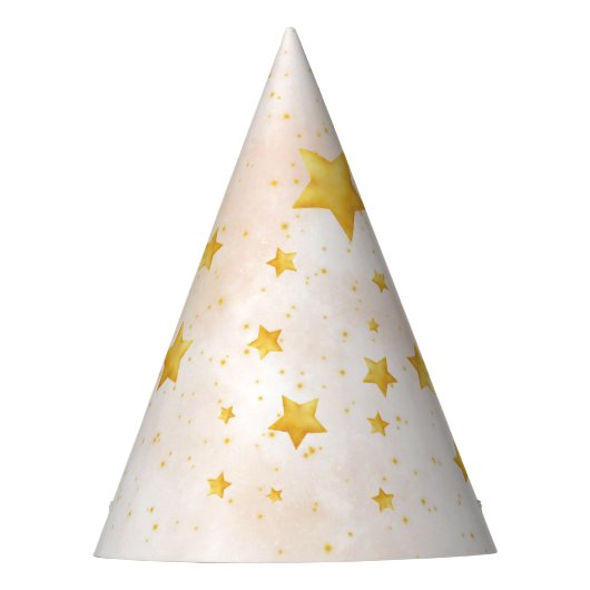 Little Sunshine Boho Rainbow Gold Star Birthday Feesthoedjes (Voorkant)