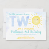 Little Sunshine Boy Second Birthday Kaart (Voorkant)