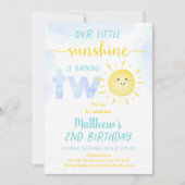 Little Sunshine Boy Second Birthday Kaart (Voorkant)