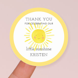 Little Sunshine Dank je wel Ronde Sticker