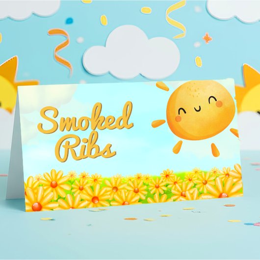 Little Sunshine - Étiquette alimentaire Baby showe