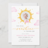 Little Sunshine First Birthday Invitation (Devant)