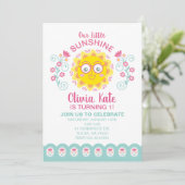 Little Sunshine Girl 1er Invitation anniversaire (Debout devant)