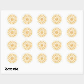 Little Sunshine Happy Waterverf Ronde Sticker (Vel)