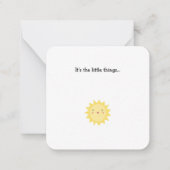 Little Sunshine Mini Remerciements Carte Note (Devant)