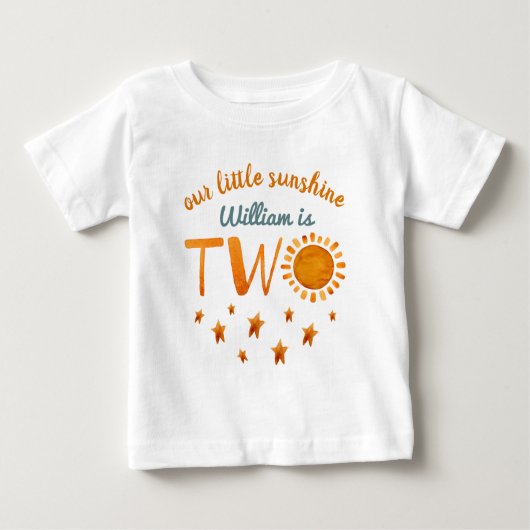 Little Sunshine Naam 2e Verjaardag Jongen (Voorkant)