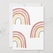 Little Sunshine Rainbow Invitation d'anniversaire (Dos)