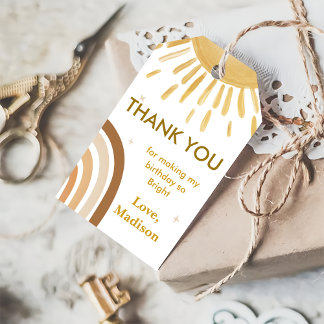 Little Sunshine Regenboog Verjaardagscadeau Label Cadeaulabel